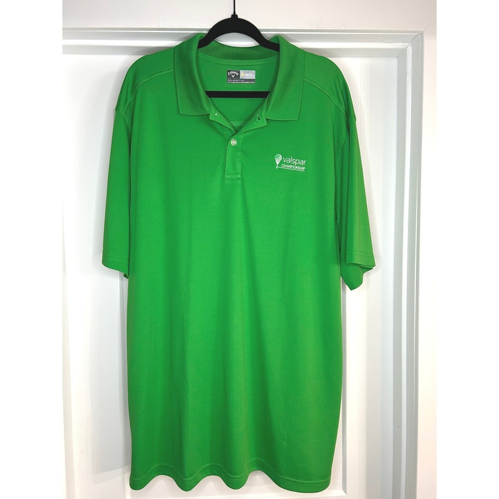 Callaway Mens XXXL Green Valspar Championship Opti-Dri Golf Polo Big & Tall